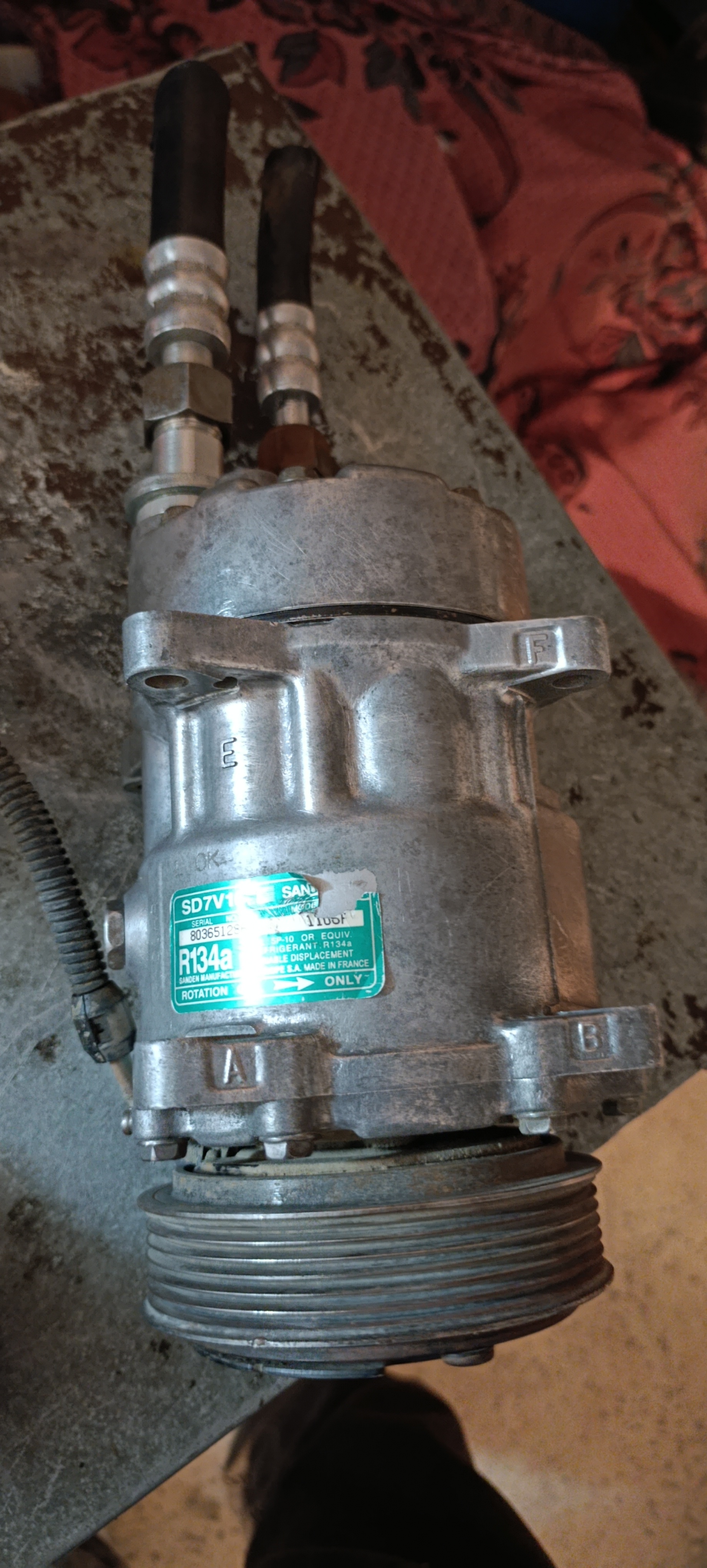 کمپرسور کولر پژو۴۰۵ ساندن فرانسوی 7 پیستون