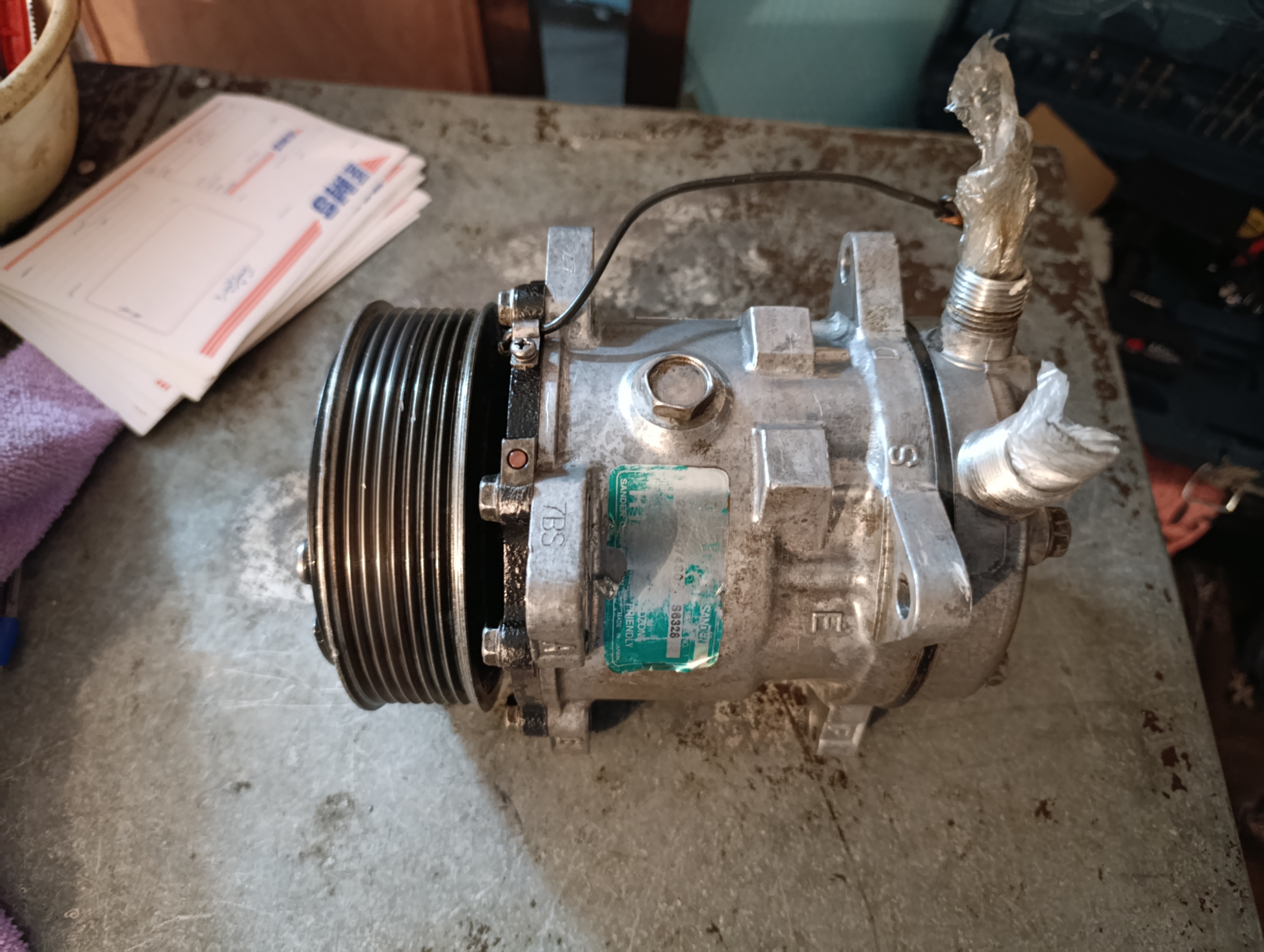 کمپرسور کولر نیسان ساندن اصلی ژاپنی