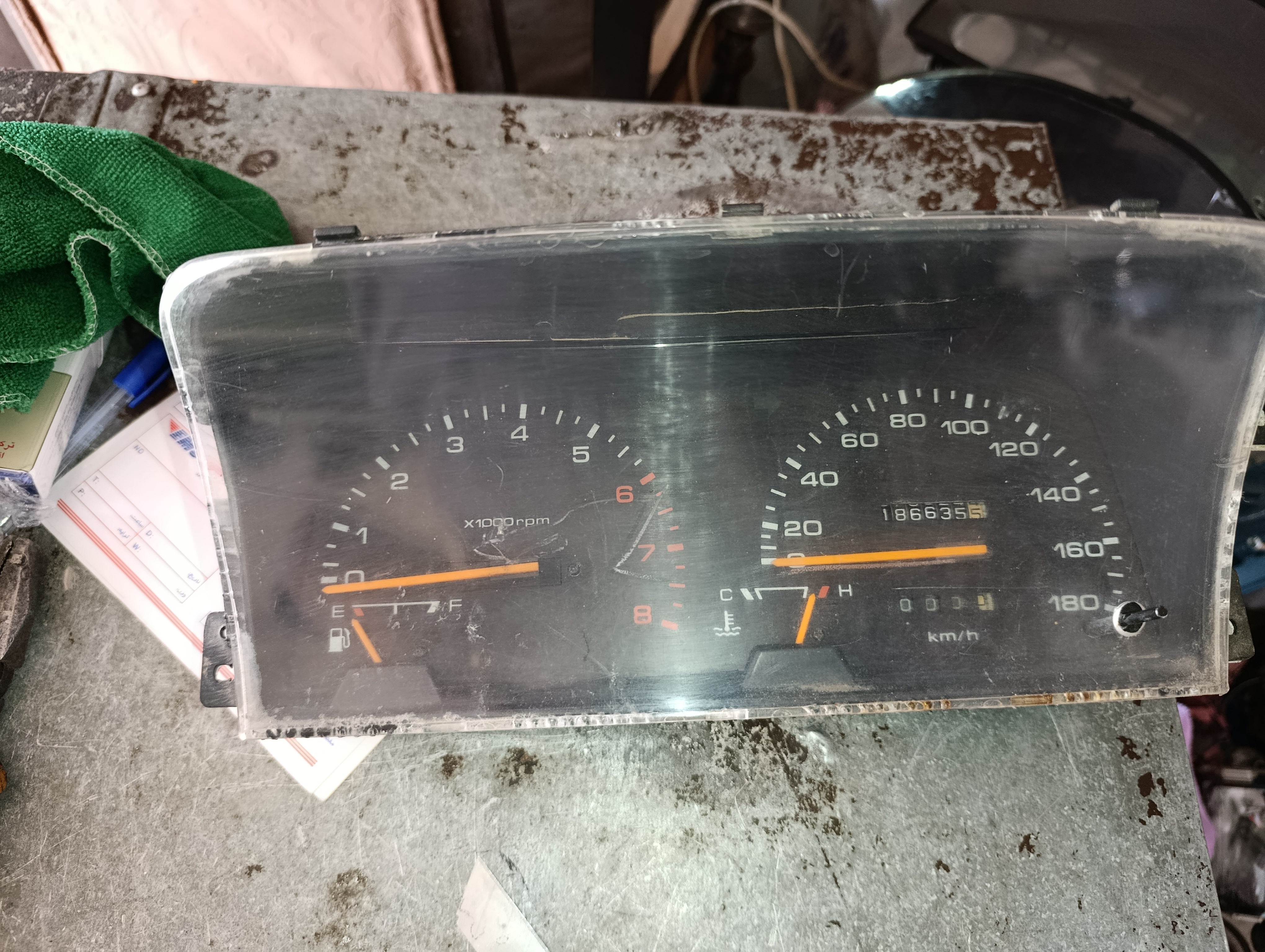 صفحه کیلومتر پراید کاربراتور